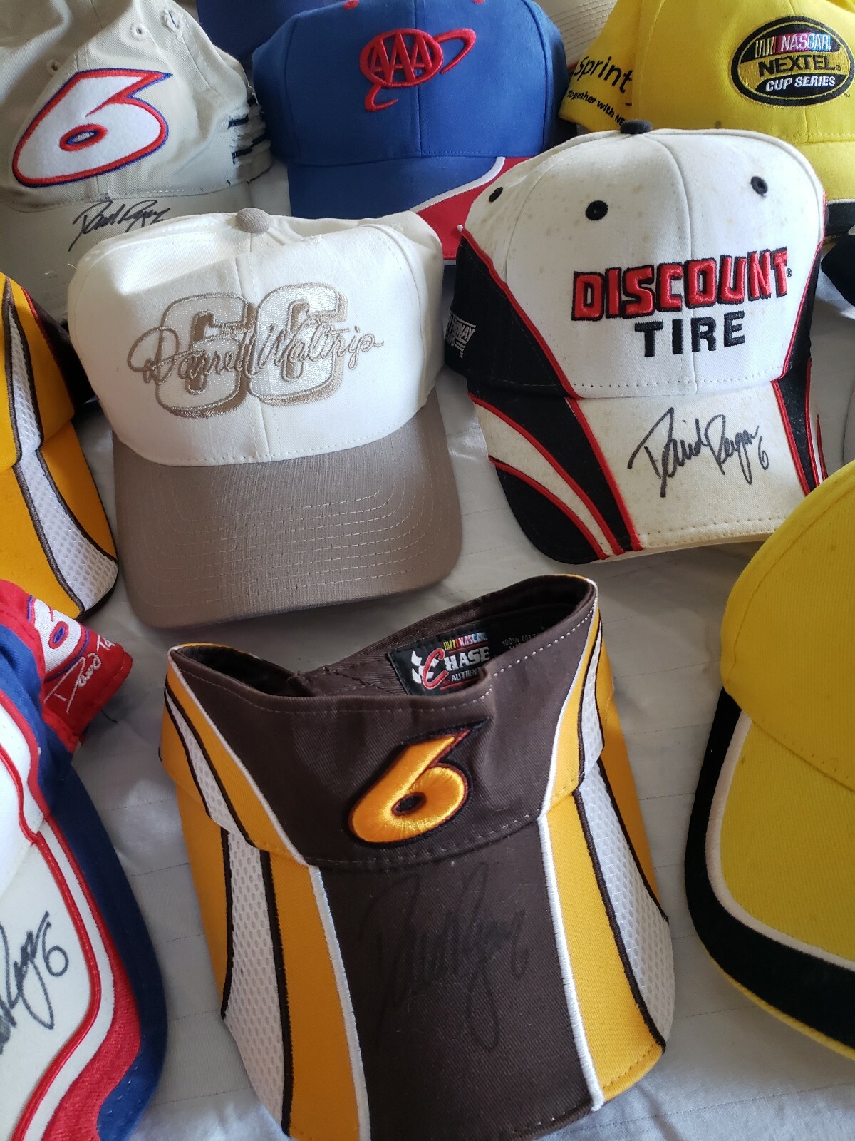 Nascar Hats Lot of 16 - 9 are Autographed David Ragan #6 Racing Caps