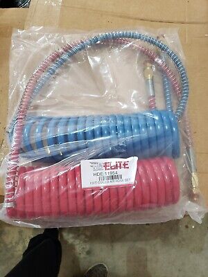 HD Solutions 11954 Coiled Air Hose Set 15 FT Red/Blue Set