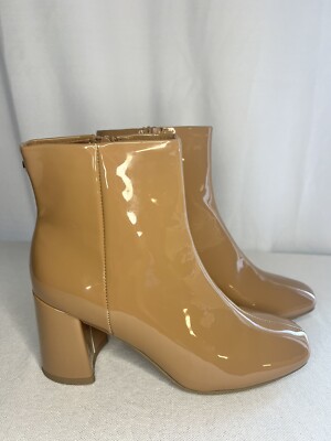 Madden NYC Women's Patent Inside Zip Booties