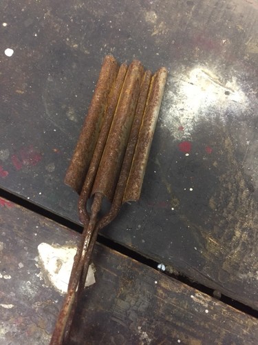 Antique or Vintage Stove Top 2 Prong Hair Crimper Curler Wood Handle FREE SHIP.