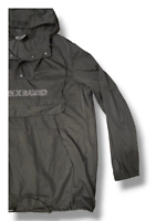 Mens BXR Born X Raised Black Windbreaker Pullover Polyester Hoodie 12 890 305551225642