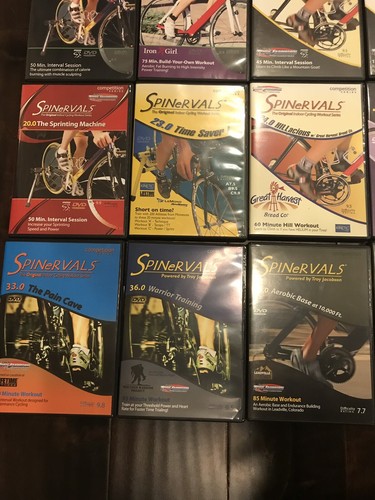 Spinervals Fitness Series 19 Video Huge Lot