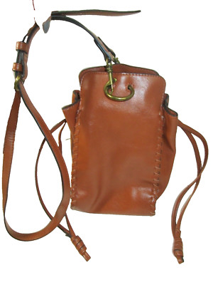 Universal Thread Drawstring Crossbody Bag - Faux Leather Brown