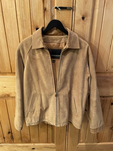 Weather Report by Weatherproof Genuine Suede Leather Jacket Coat Men’s Size L
