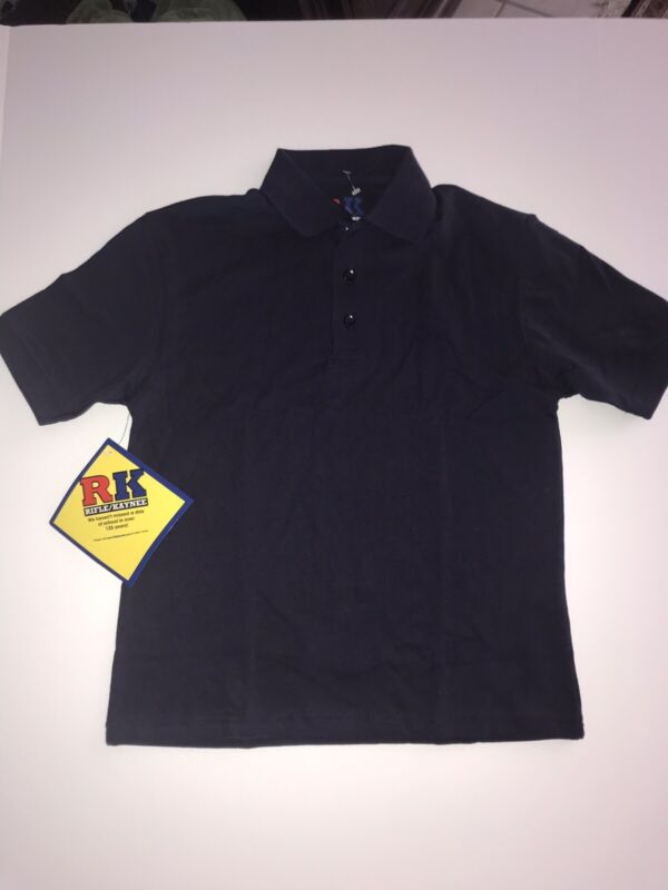NWT Size Youth Medium 10-12 school uniform navy blue polo Shirt