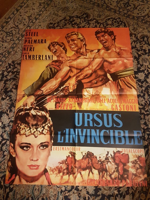 Affiche Cinema 80x120 Ursus L'Invincible Peplum Steel Palmara Parolini