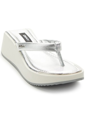 

DKNY Женские серебристые сандалии Maeryn на танкетке 1-1/2 дюйма без шнуровки с ремешками 7,5 м, Серебряный, K1114015