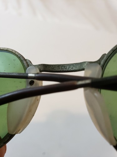 Vintage Eye Glasses Green Glass Round Men's 50s/60's Works