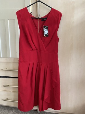 Ladies Size 10Red Oasis Dress, Evening Holiday Night Out ,  Brand New