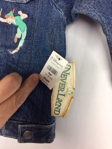 Captain Hook Peter Pan NeverLand Disney Denim Jacket Baby Size 12-18 months NWT