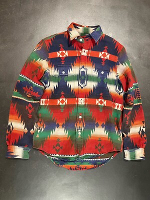 Polo Ralph Lauren Aztec Southwestern Beacon Print Western Shirt Men's Size S NWT