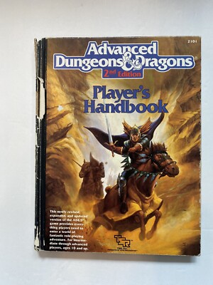 Advanced Dungeons and Dragons 2nd Edition Players Handbook  1989 D&D