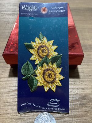 Wrights Iron On Appliqué Sun Flowers 