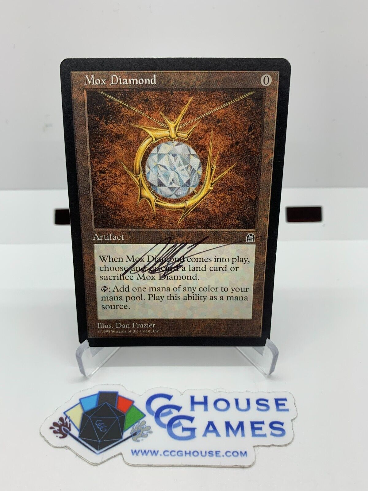 Magic the Gathering - Mox Diamond Stronghold SIGNED by Dan Magic the Gathering - Mox Diamond Stronghold SIGNED by Dan