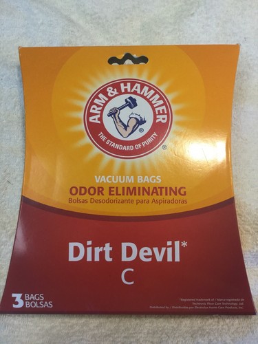 Dirt Devil Arm & Hammer Sweeper Bags C- Odor eliminator box of 3