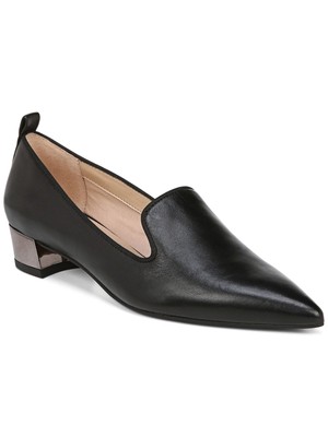 

FRANCO SARTO Женские черные кожаные лоферы без шнуровки Vianna с острым носком на каблуке 7 м, Черный, G0220L1