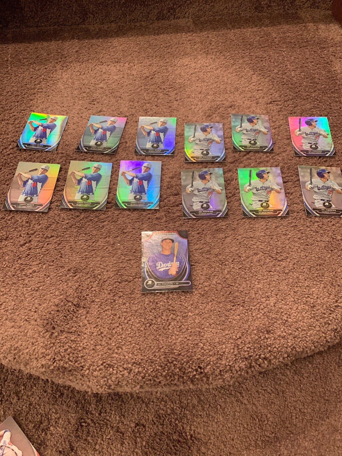 Lot Joc Peterson Corey Seager 2013 Bowman Platinum Prospects #BPP41 46 Dodgers