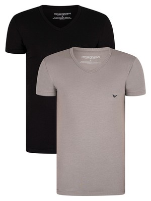 

Комплект из 2 мужских футболок с v-образным вырезом Emporio Armani, разноцветный, Multicoloured, 111512-CC717-03320