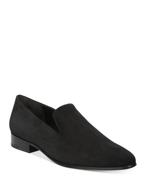 

ВИНС. Женские черные тапочки Lela Toe, кожаные лоферы без шнуровки на каблуке, 11 м, Черный, G8232L3