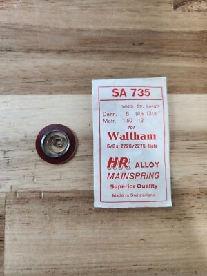 NOS Mainsprings for Hamilton Watches 6/0s, 2226 2276 - SA 735