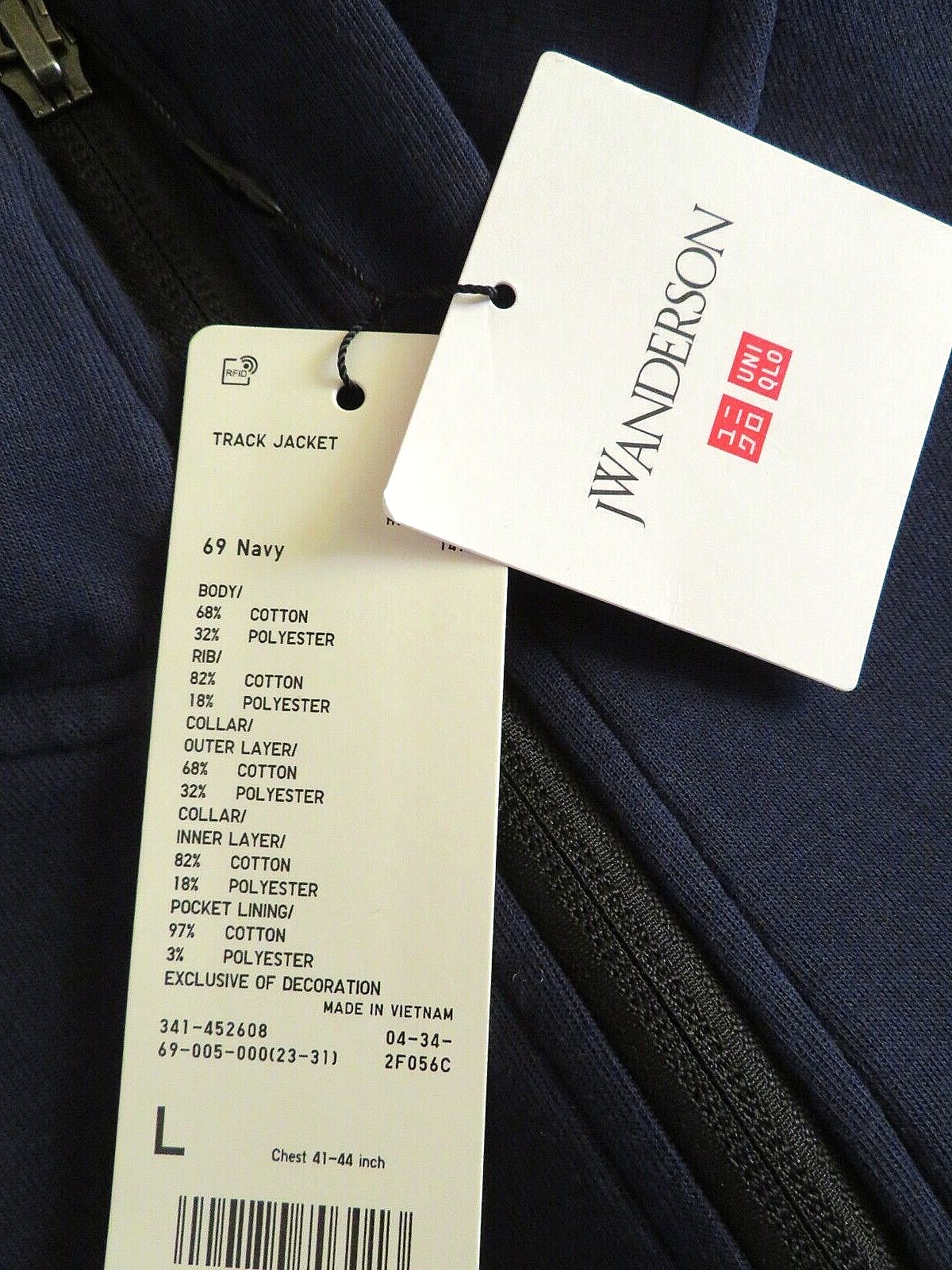 JW Anderson Uniqlo Men Track Jacket Navy