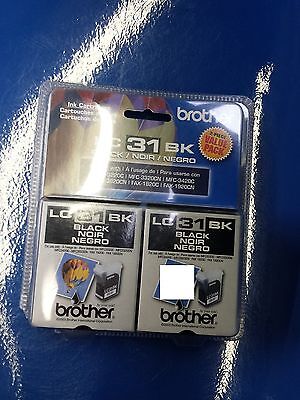 Brother lc31bk2pks Black 2 Pack Ink Cartridges genuine official authentic New