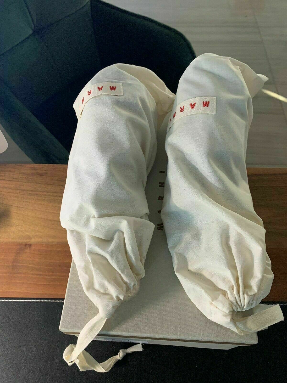 Pre-owned Marni Iconic Wedge Sandals Platform Sandals Wedge Heel Shoes Pumps Shoes 40 In White