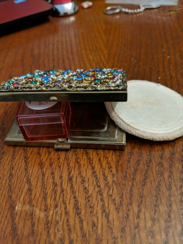 Vintage Jewel Covered Makeup Case