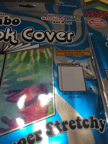 Stretchy Jumbo Book Cover Lot Of 4 Its Academic Tie Dye Animal Print Rainbow