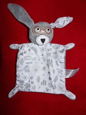 DOUDOU PLAT IKKS BERDOUES LAPIN MASQUE GRIS BLANC MY BABY ROCK eBay