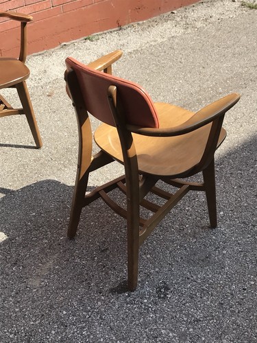 Set Of 10 1960’s Mid Century Modern Maple Arm Chairs Nice Look Myrtle Chair Co