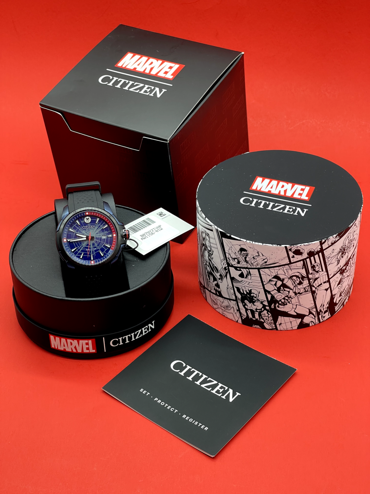 *Brand New in Box* Citizen Spider-Man Men's AW1156-01W 44mm Strap Watch