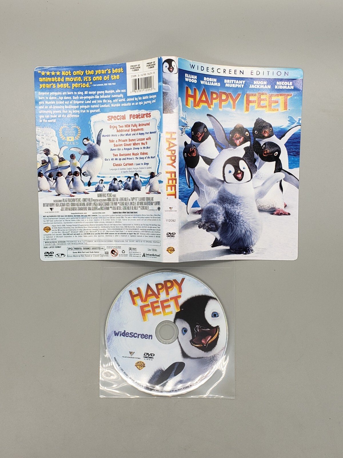 Happy Feet (DVD, Widescreen Edition) No Case No Tracking | eBay