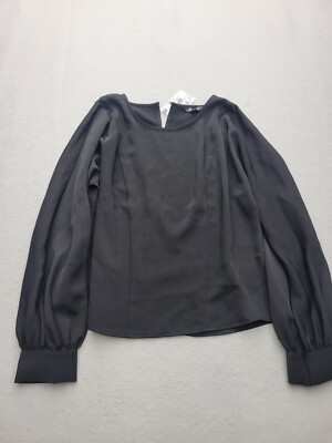 Express Womens Top Small Black Blouse NWT