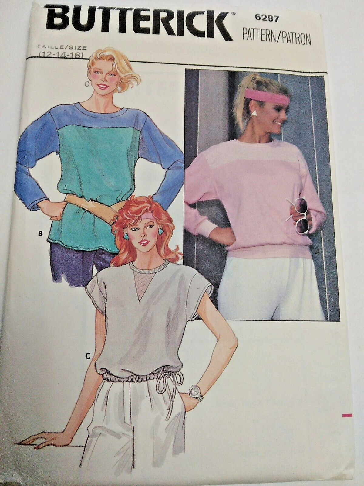トップス ATON SPININNG PULLOVER Spick and Span Sweatshirt Active Top 12 14 16 Butterick 6297 Sewing Pattern