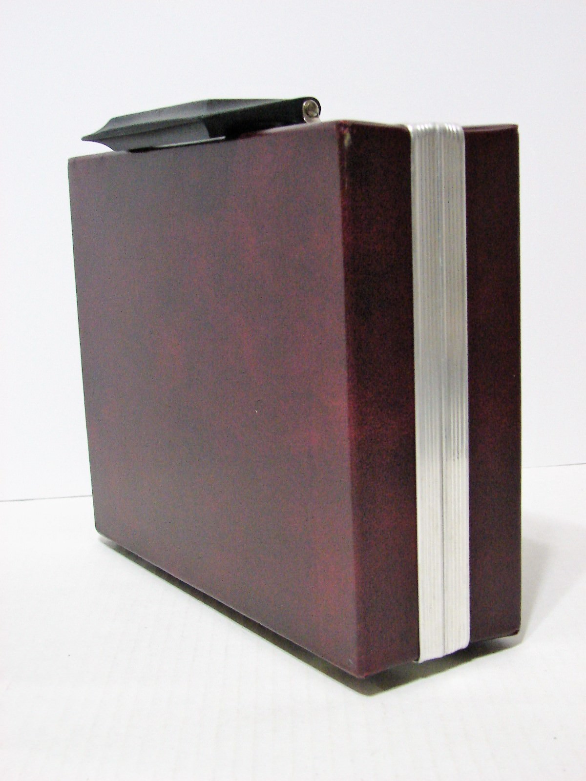 VINTAGE SAVOY CASSETTE CARRYING CASE BROWN FAUX LEATHER