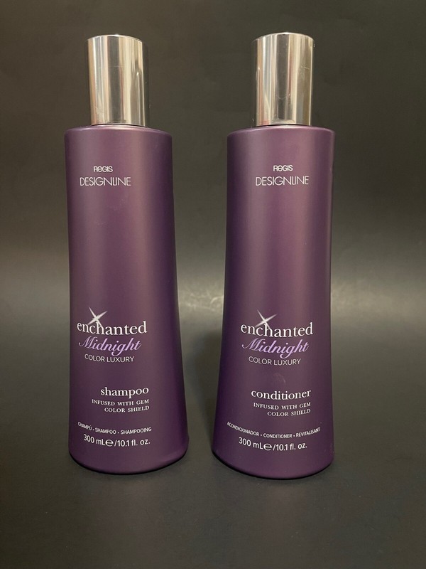 REGIS DESIGNLINE COLOR LUXURY ENCHANTED MIDNIGHT SHAMPOO & CONDITIONER SET 10 OZ