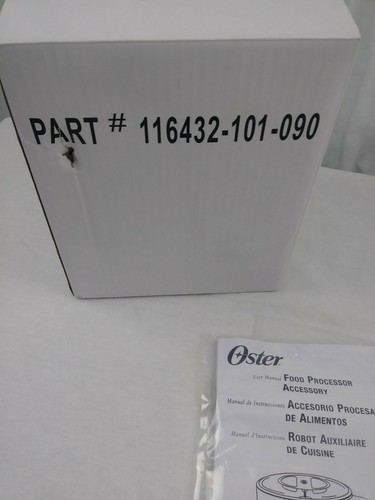 Oster 116432-101-090 Replacement Food Processor Accessory Bowl Lid Blade Adapter