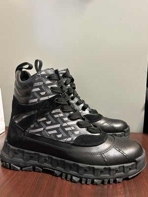 Versace Men La Greca Rhegis Leather boots EU43US10