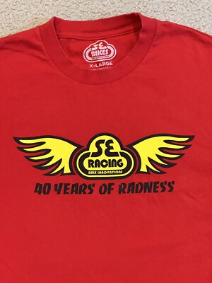 SE Bikes SE Racing BMX Red Shirt XL USA Made  