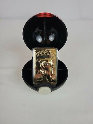 1999 Special Edition 23 Karat Gold Plated Trading Card With Poke Ball Pikachu