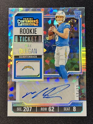 Max Duggan 2023 Panini Contenders Rookie Ticket Auto Cracked Ice /23 B