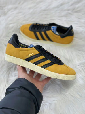 adidas GAZELLE サックス×イエロー　24cm adidas Gazelle Indoor Mens Lifestyle Shoes Shock Yellow Core