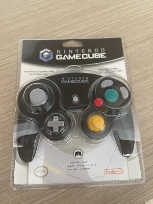 Official Nintendo GameCube OEM Controller Jet Black Sealed Blister Pack