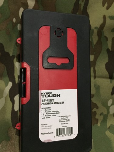 New! HYPER Tough 16 Piece Precision Knife Set With Storage Case.