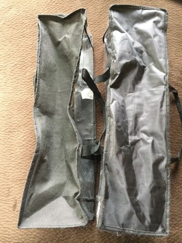 2 CD Storage Bags Case 23x6 zippered hold 50 discs each