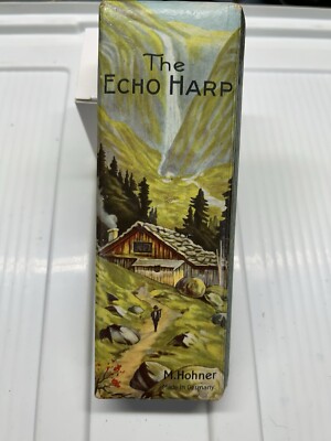 VINTAGE M. Hohner THE ECHO HARP Harmonica with Original Box Germany CG