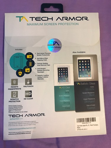 Tech Armor - Maximum Screen Protection for ipad Air 2/ iPad Air - 2 pk