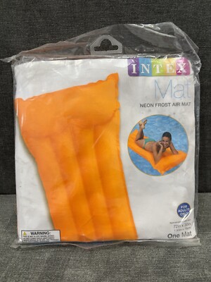 Intex Pool Orange Neon Frost Air Mat  72 inch x 30 inch Brand New
