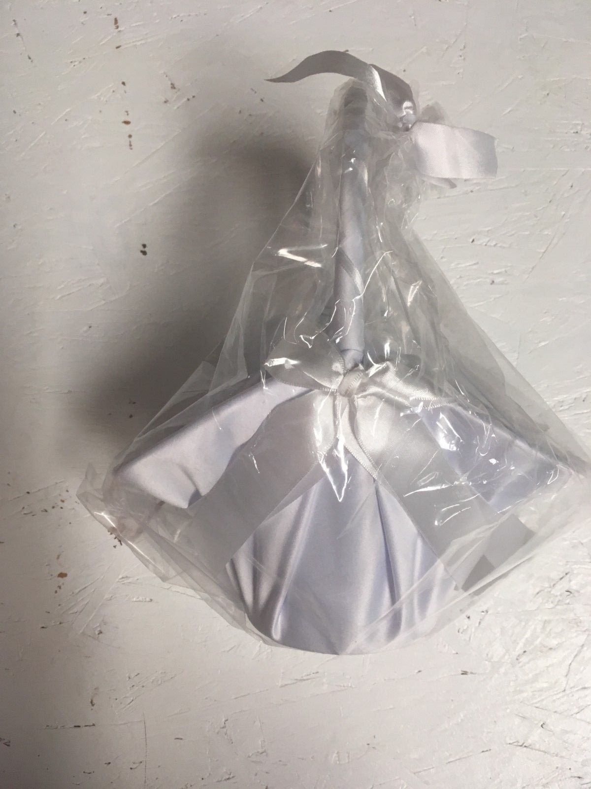 Large Satin Basket-White